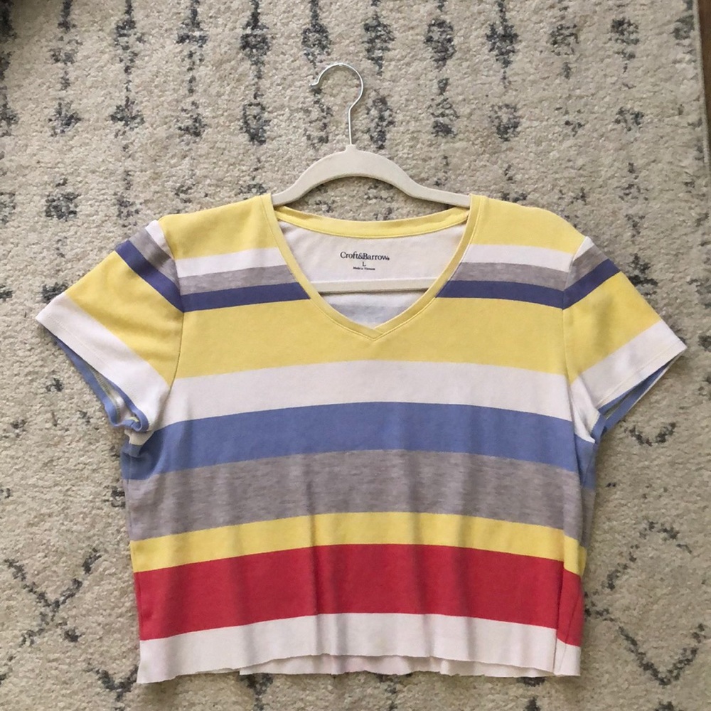 striped cropped top
